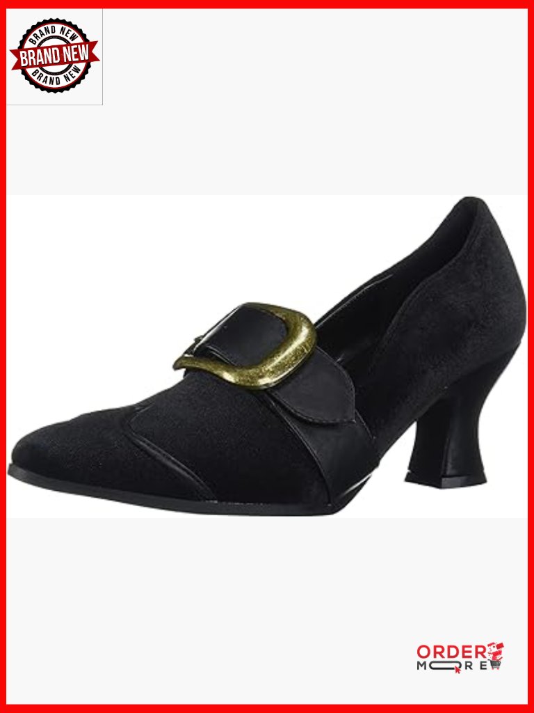 Women's Witch Themed Pump Shoes With Buckle, 2.5 Inch Block Heel